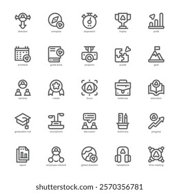 Workshop Icon pack for your website, mobile, presentation, and logo design. Workshop Icon outline design. Vector graphics illustration and editable stroke.