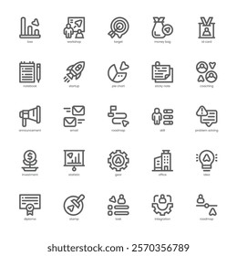 Workshop Icon pack for your website, mobile, presentation, and logo design. Workshop Icon outline design. Vector graphics illustration and editable stroke.