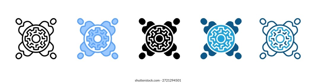 Ícone de workshop definir coleção de vários estilos