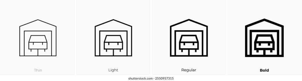 workshop icon. Thin, Light Regular And Bold style design isolated on white background
