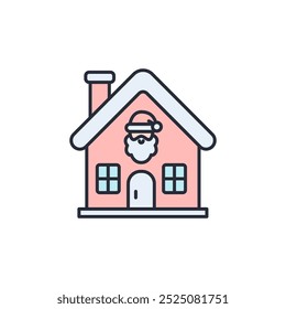Santa’s Workshop icon vector illustration. Santa’s Workshop symbol isolated on white background