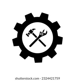 Workshop icon vector. Repair illustration sign. Service center symbol. Engineering logo.