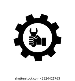 Workshop icon vector. Repair illustration sign. Service center symbol. Engineering logo.
