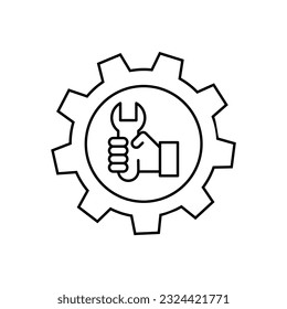 Workshop icon vector. Repair illustration sign. Service center symbol. Engineering logo.