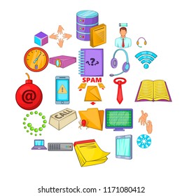 Workshop icons set. Cartoon set of 25 workshop vector icons for web isolated on white background