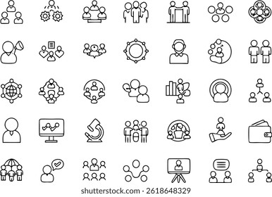 Workshop Icons Set: Teamwork, Strategy, Leadership, Innovation, Collaboration