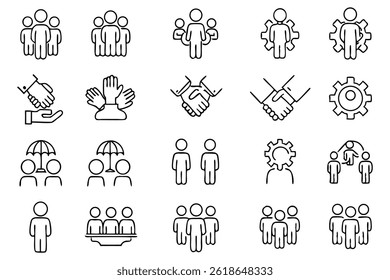 Workshop Icons Set: Teamwork, Strategy, Leadership, Innovation, Collaboration
