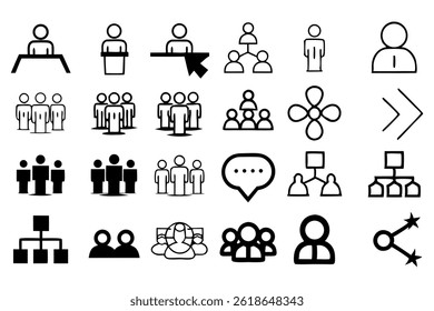 Workshop Icons Set: Teamwork, Strategy, Leadership, Innovation, Collaboration