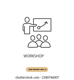 workshop icons  symbol vector elements for infographic web