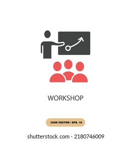 workshop icons  symbol vector elements for infographic web