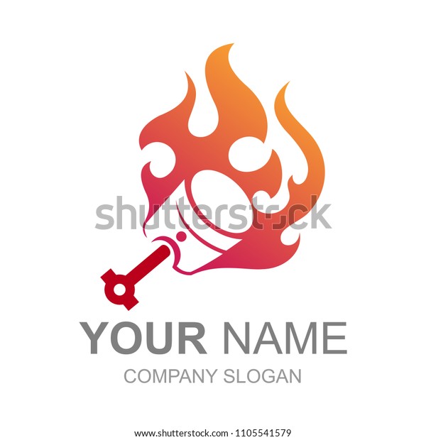 workshop\
logo with burning machine, logo ready to\
use