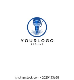 Workshop logo, CNC logo design vector template