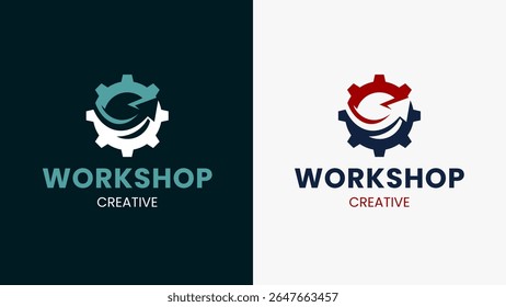 The workshop logo is crafted to represent craftsmanship, precision, and hands-on expertise. It features a bold, industrial-inspired design with clean lines and strong typography.