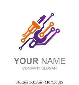 workshop logo with expert handling, logo ready to use