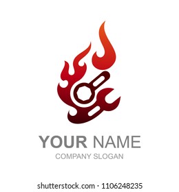 workshop logo with expertise and quick handling, logo ready to use