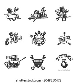 Workshop Mechanic Logo Template Collection, Mechanic Logo Vector