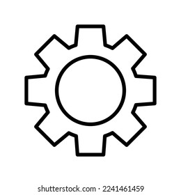 workshop nut vector icon. white background