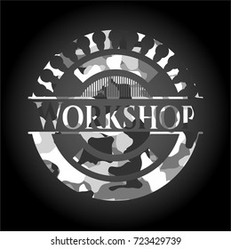 Workshop on grey camo texture