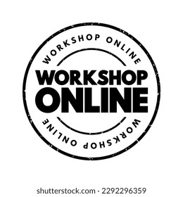 Workshop Online - collaborative discussion where you and your participants will dive into a specific topic in detail, text concept background