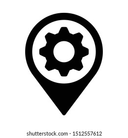 Workshop pin location icon - Glyph style