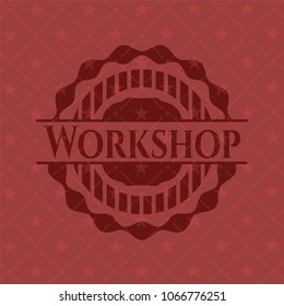  Workshop red emblem. Vintage.