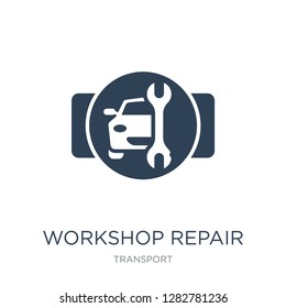 workshop repair icon vector on white background, workshop repair trendy filled icons from Transport collection, workshop repair vector illustration