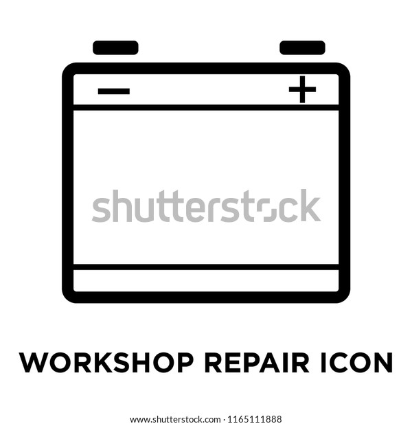 Workshop repair sign icon\
vector isolated on white background, Workshop repair sign\
transparent sign