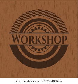 Workshop retro wooden emblem