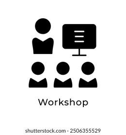 Workshop or seminar Icon vector illustration. Education sign
