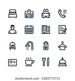 Workshop set of web icons in line style. Business Workshop icons