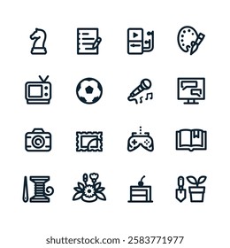 Workshop set of web icons in line style. Business Workshop icons