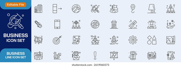 Workshop set of web icons in line style. Business Workshop icons for web and mobile app. Containing team building, teamwork, coaching, meeting, managing, coaching, motivation and more