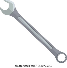 Workshop spanner, illustration, vector on a white background.
