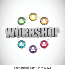 workshop teamwork illustration design over a white background