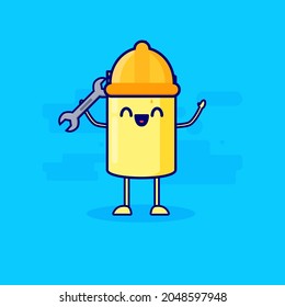 workshop tool wax character mascot