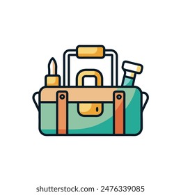 workshop tools icon set, handyman tools silhouette icon bag, repair tools icon collection