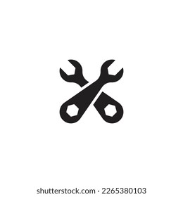 workshop tools vector silhouette logo icon. Abstract graphic flat illustration style.