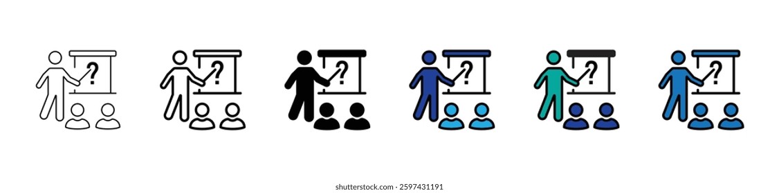workshop training icon coaching human resource development signs vector seminar skills education symbol illustration