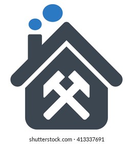 Workshop vector icon. Style is bicolor flat icon symbol, smooth blue colors, white background.