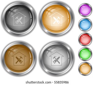 Workshop. Vector internet buttons.