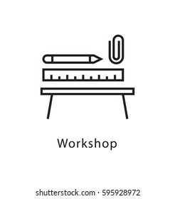 Workshop Vector Line Icon 