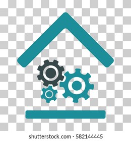 Workshop vector pictograph. Illustration style is a flat iconic bicolor soft blue symbol on a transparent background.