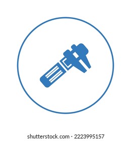 Workshop vernier caliper tool icon | Circle version icon |