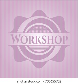 Workshop vintage pink emblem