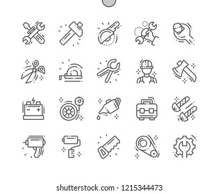 Workshop Well-crafted Pixel Perfect Vector Thin Line Icons 30 2x Grid for Web Graphics and Apps. Simple Minimal Pictogram