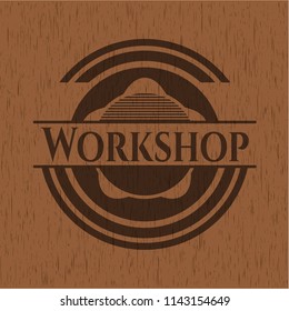 Workshop wood emblem. Retro