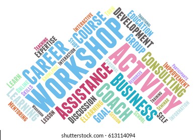 workshop word cloud typography