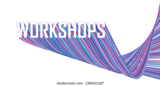 WORKSHOPS with Bézier curves backdrop