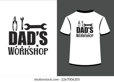 Dad’s Workshop.This is an editable eps vector file.