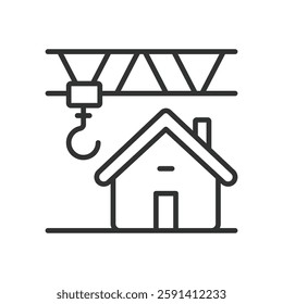 Worksite, icon in line design. Worksite, construction site, safety, hard hat, worker, building, caution on white background vector. Worksite editable stroke icon - Powered by Shutterstock - Get 15% off with code: PIKWIZARD15